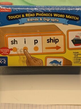 Lakeshore Touch & Read Phonics Word Match - Yellow/Blue Grades K-2